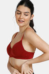 Zivame Padded Non Wired 3/4th Coverage T-Shirt Bra - Sundried Tomato — thumbnail 3